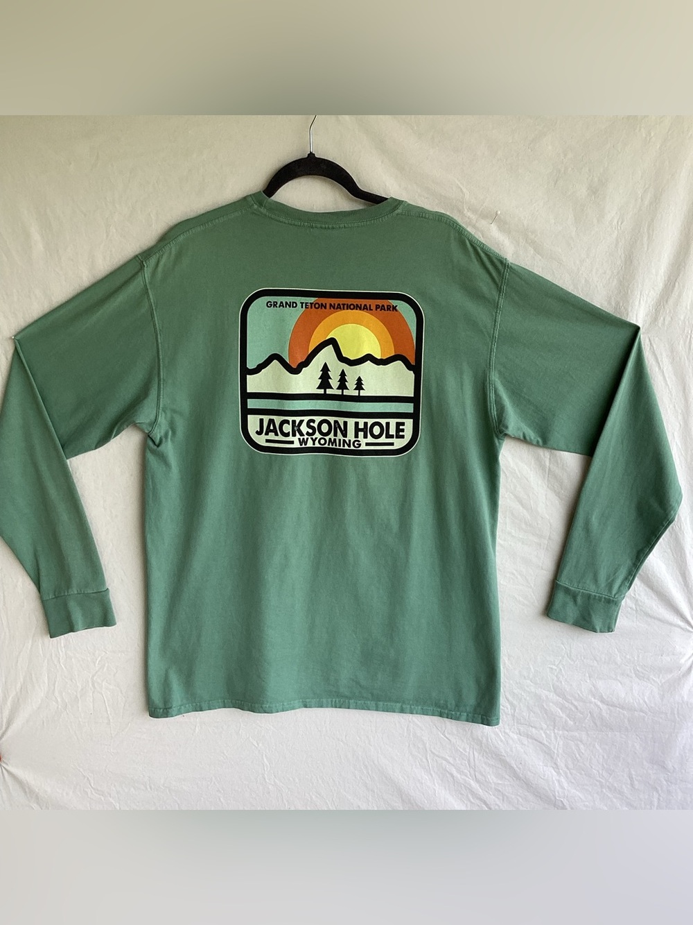 Techstyles Jackson hole Wyoming long sleeve t shirt made in USA